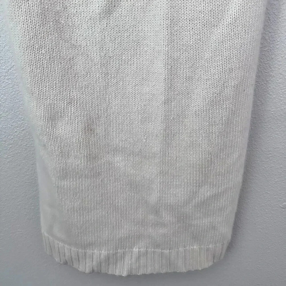 LAUREN RALPH | Sweater Cream ivory Cardigan Longline Knit Wool Angora | Medium - Picture 4 of 8